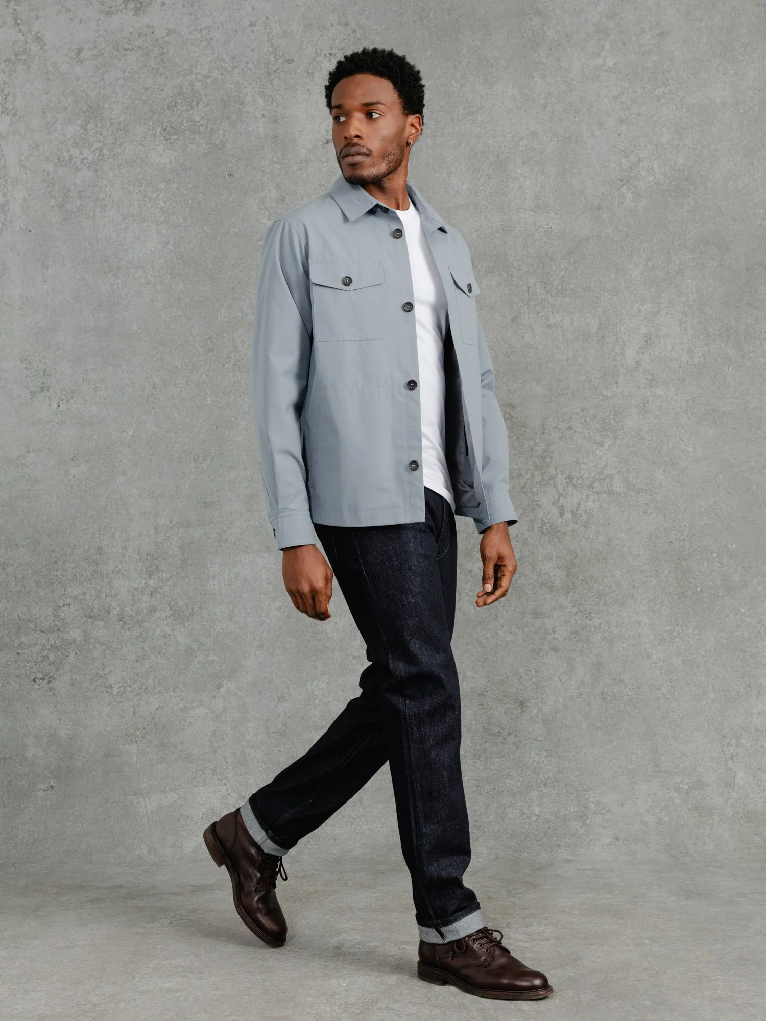 The Ventile® Piccadilly Shacket - Azure - Image 7