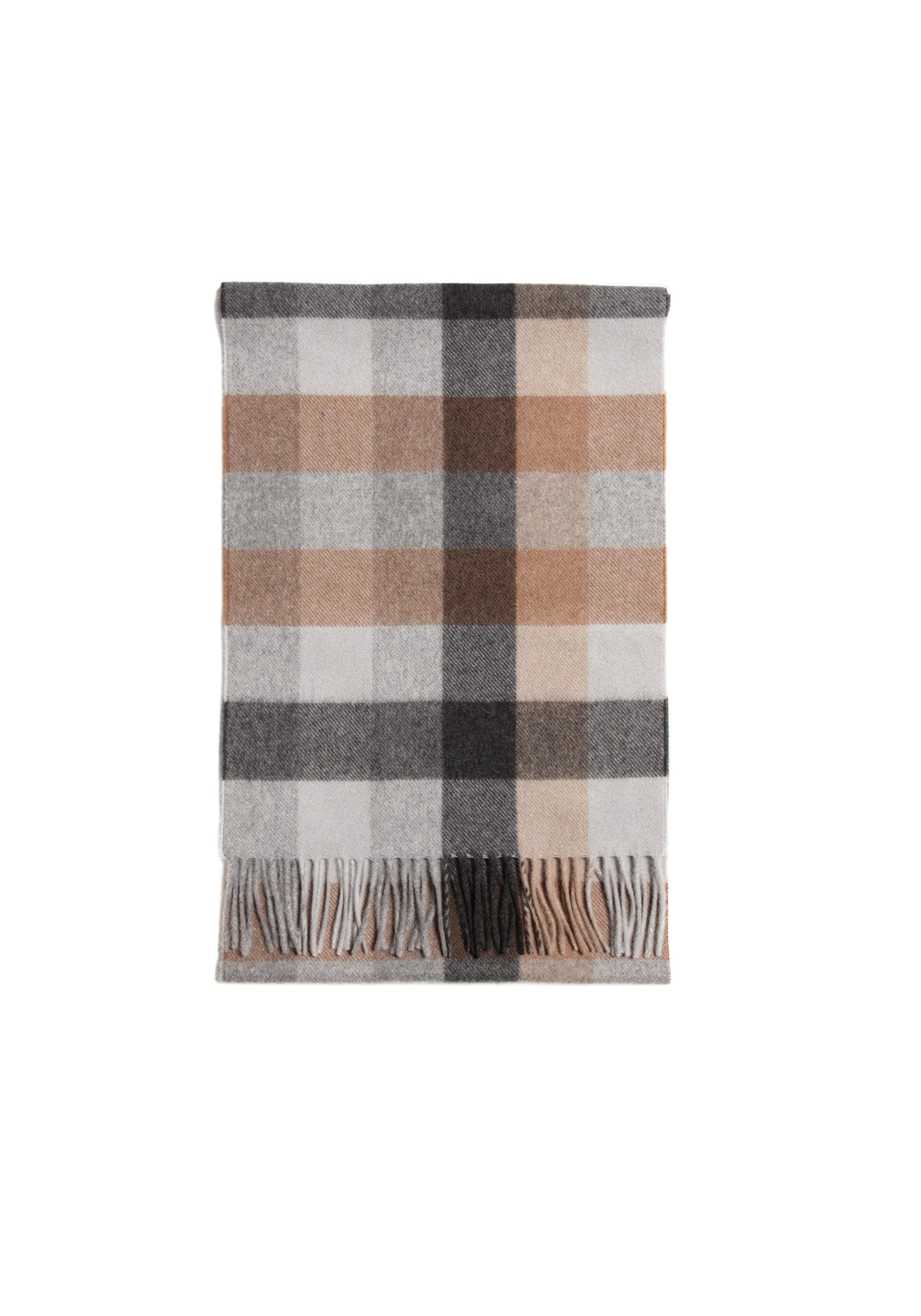 The Cashmere Check Scarf - Gold Check - Image 3