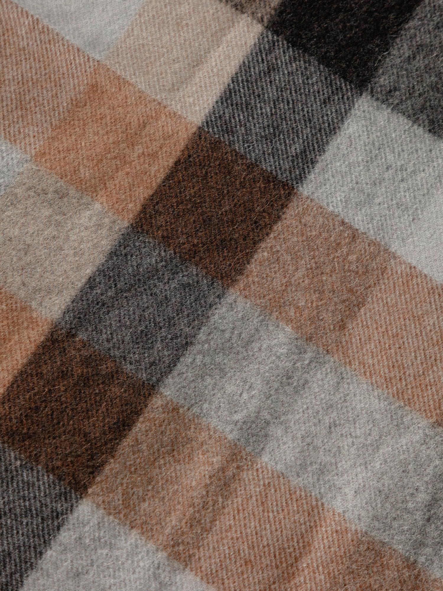 The Cashmere Check Scarf - Gold Check - Image 4