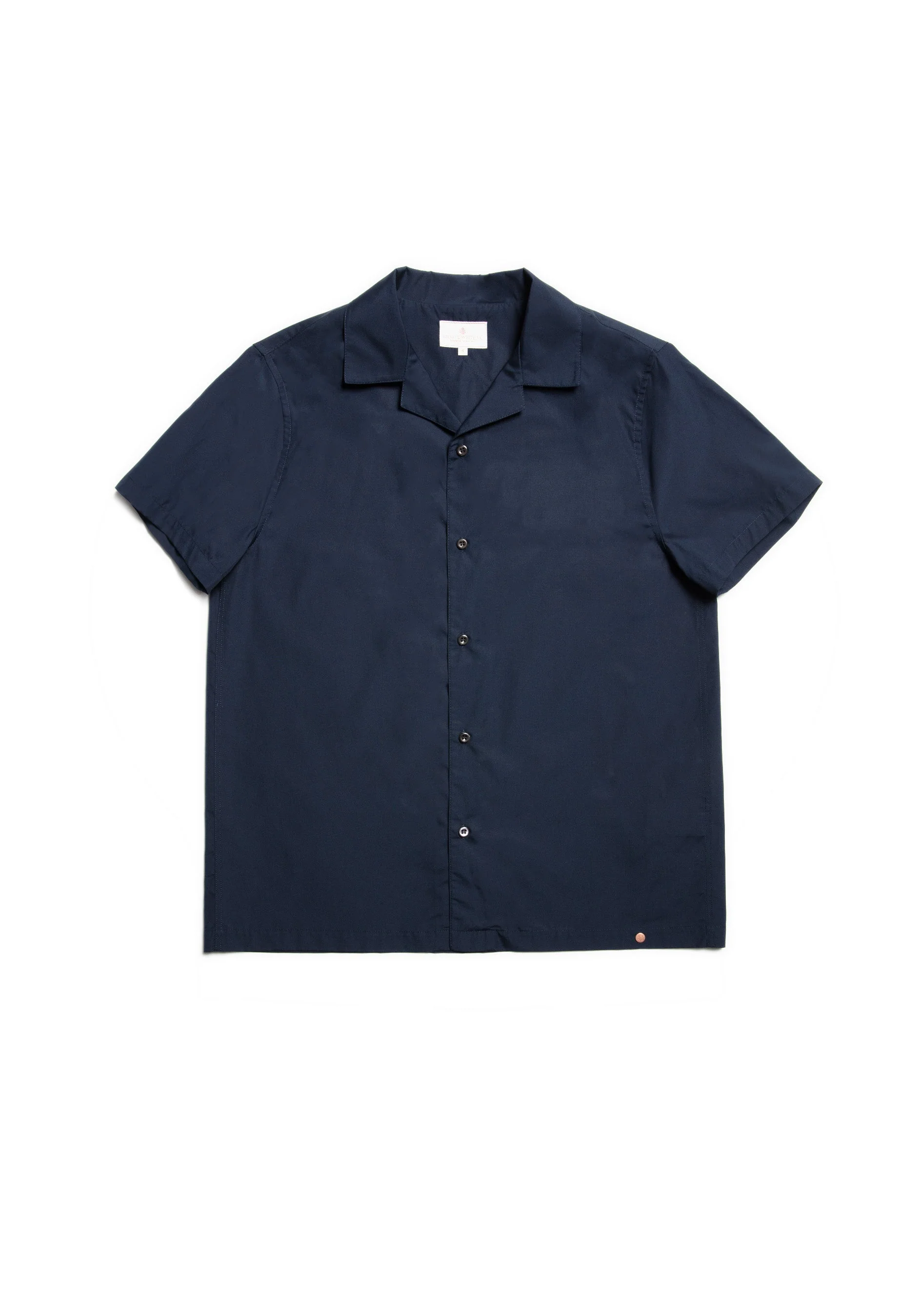 The Cotton Cuban Collar Shirt - Ink - Image 3