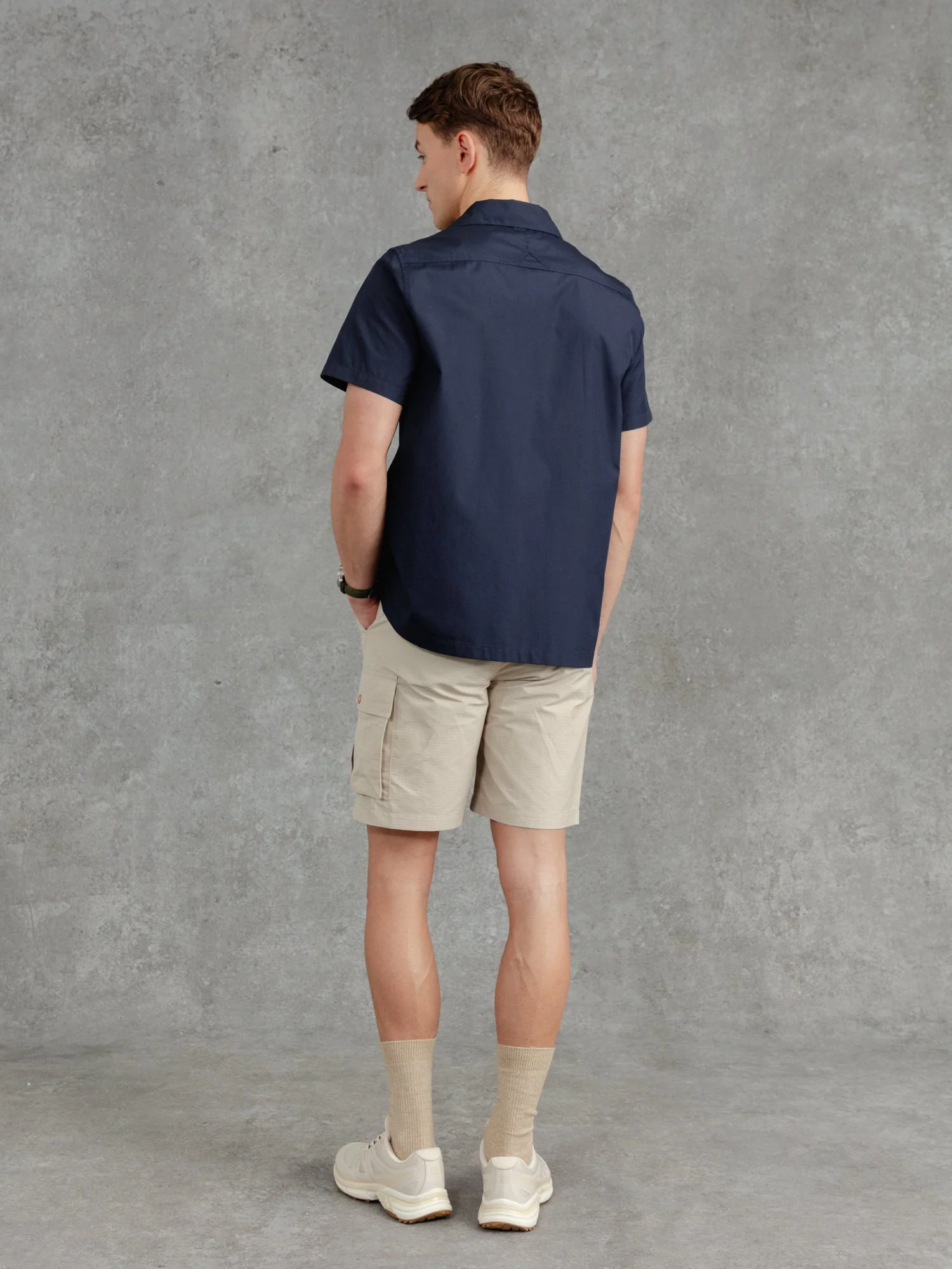 The Cotton Cuban Collar Shirt - Ink - Image 6