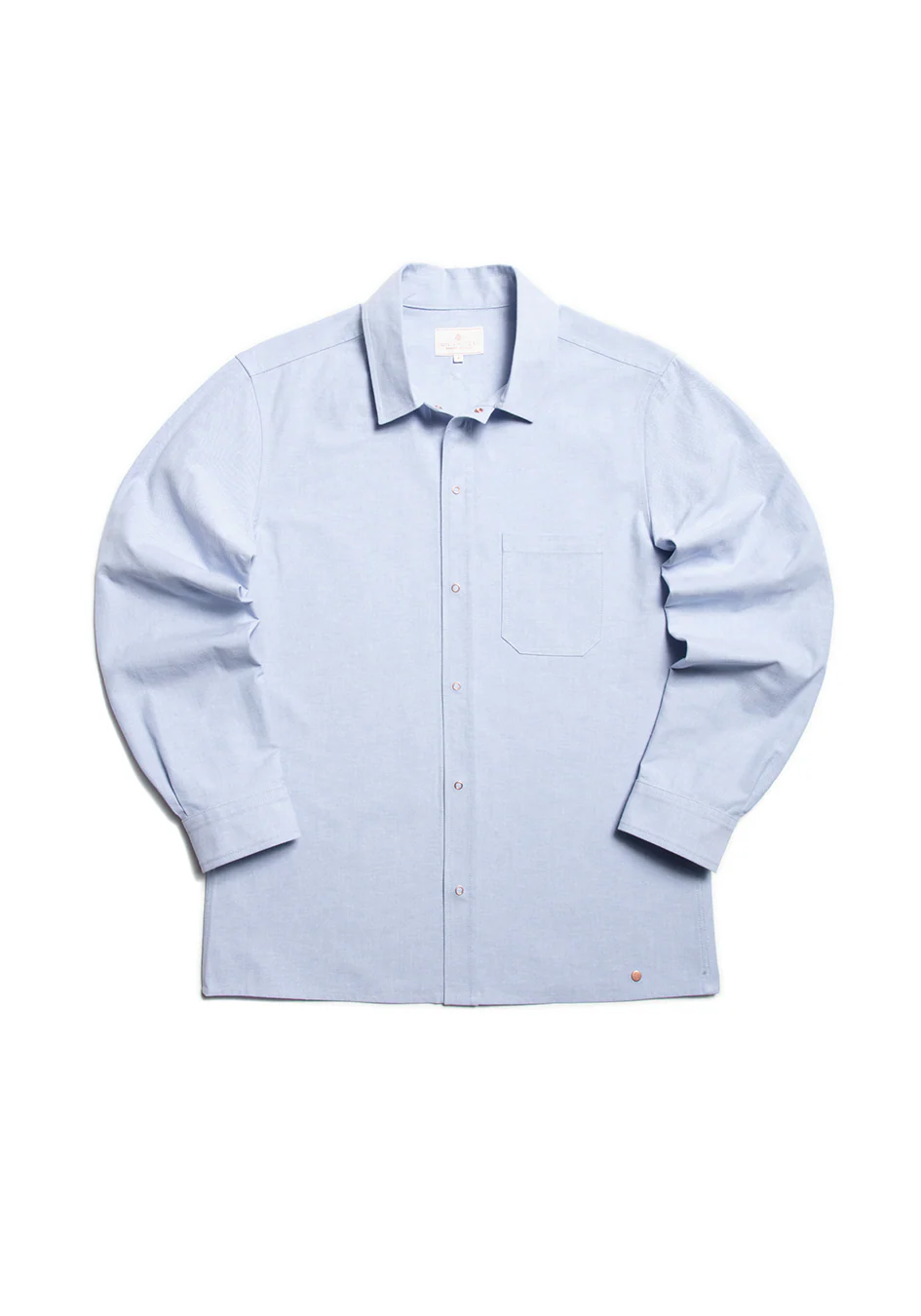 The Cotton Studded Overshirt - Azure - Image 3