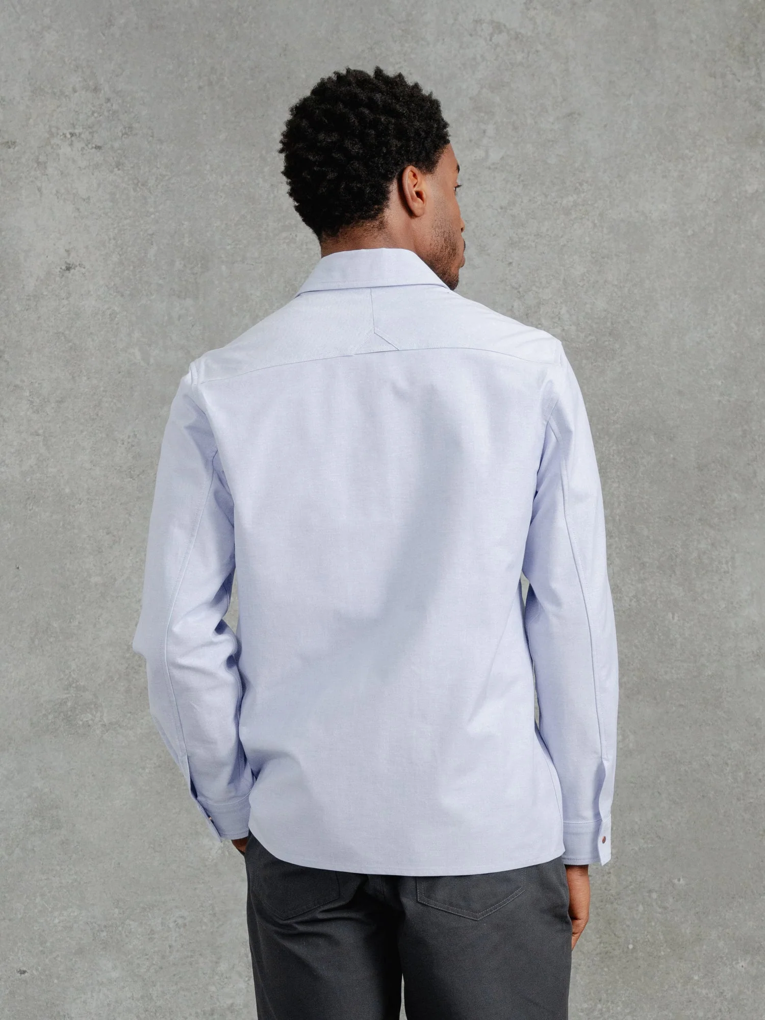 The Cotton Studded Overshirt - Azure - Image 6