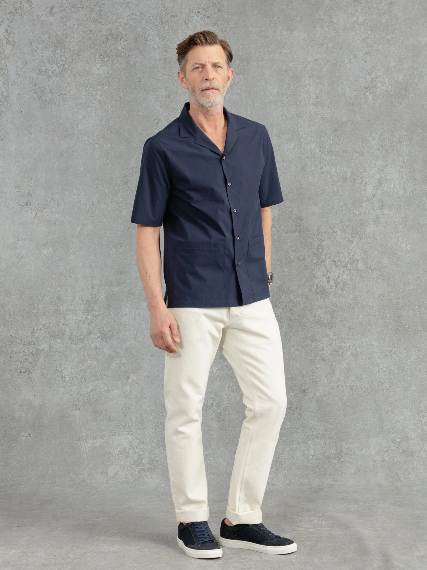 The Flyweight Camp Collar Shirt - Navy - Image 5