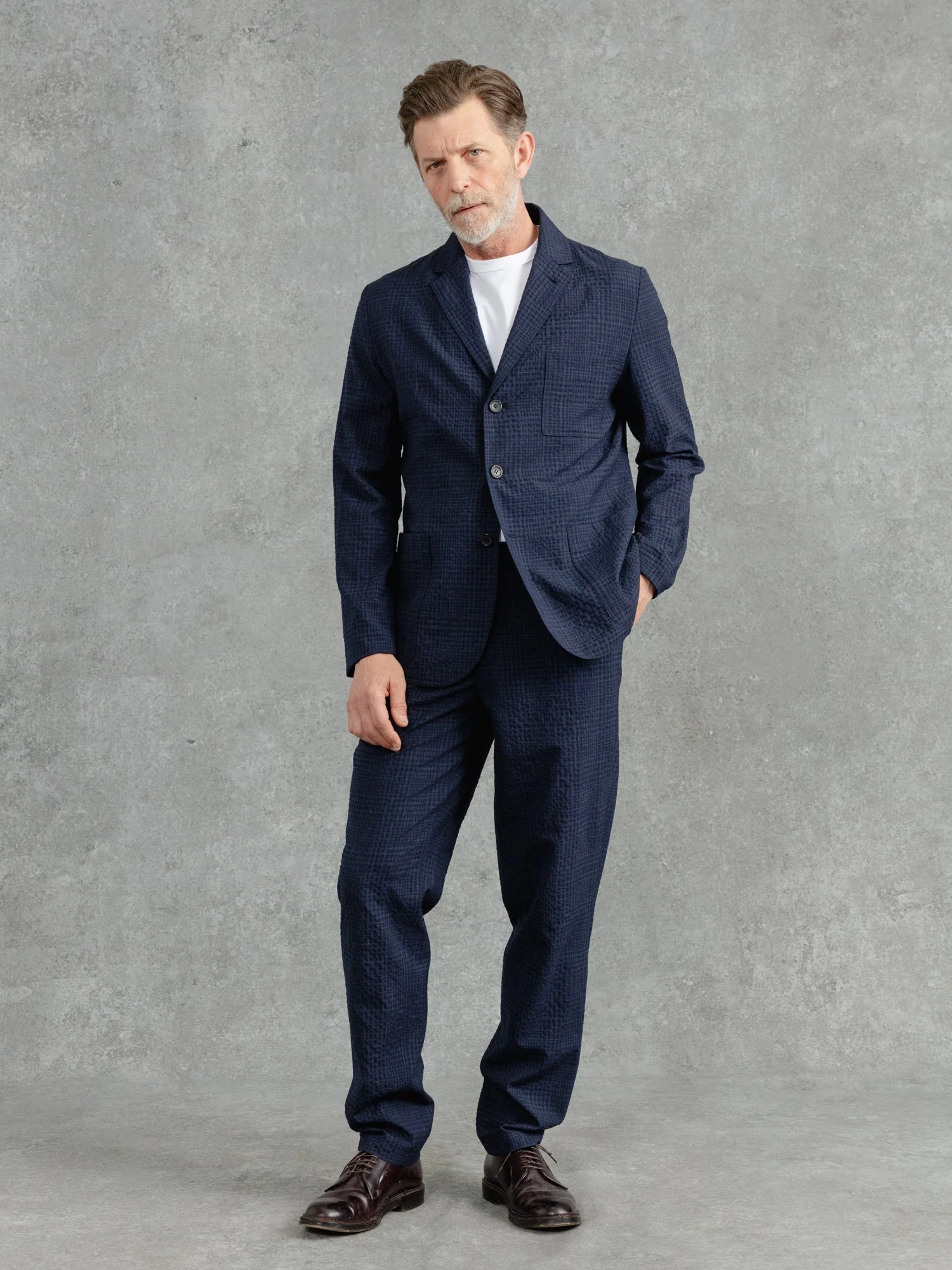 The Loro Piana Seersucker Blazer - Ink - Image 4