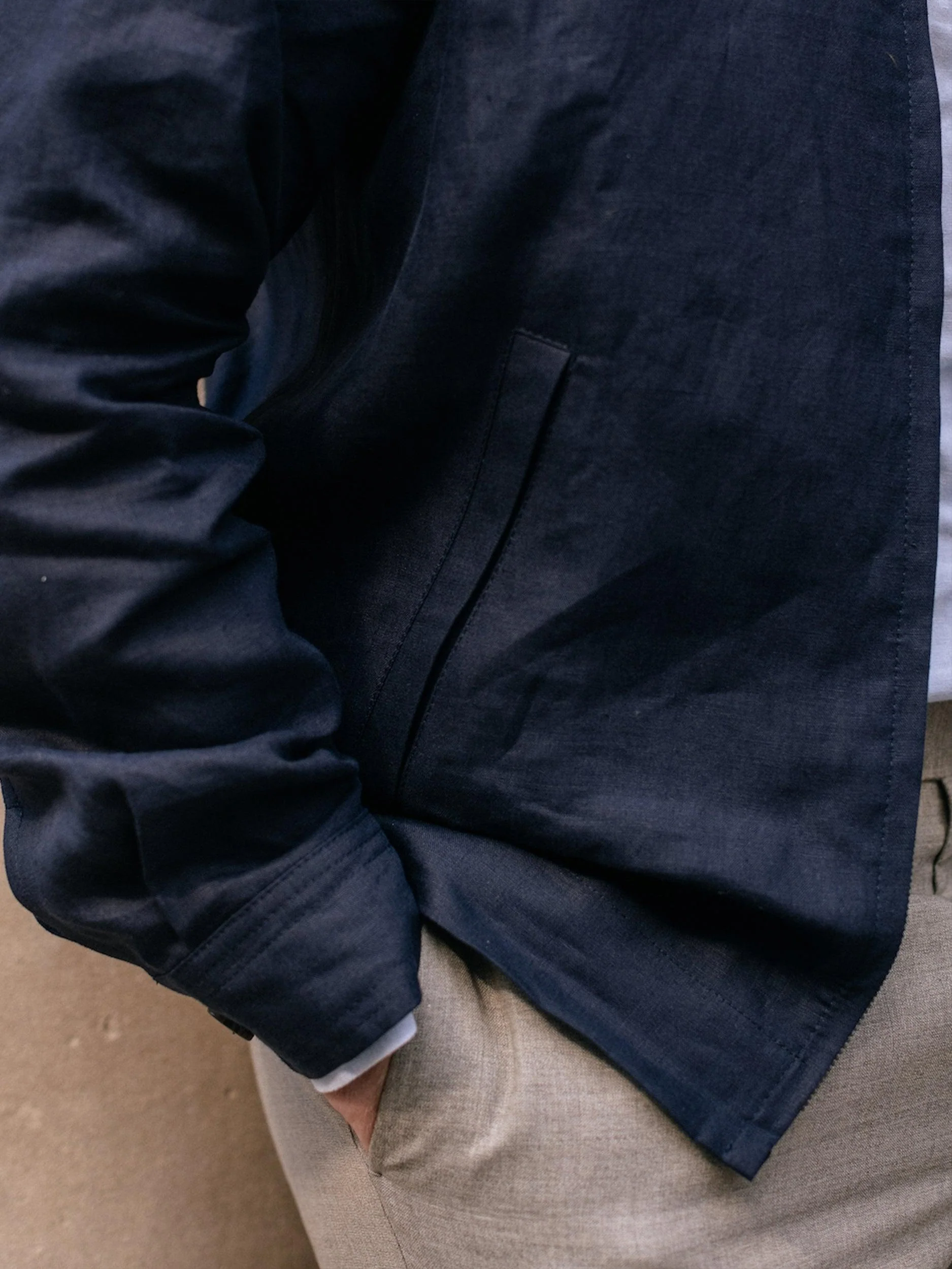 The Permanent Style Linen Harrington - Navy - Image 4