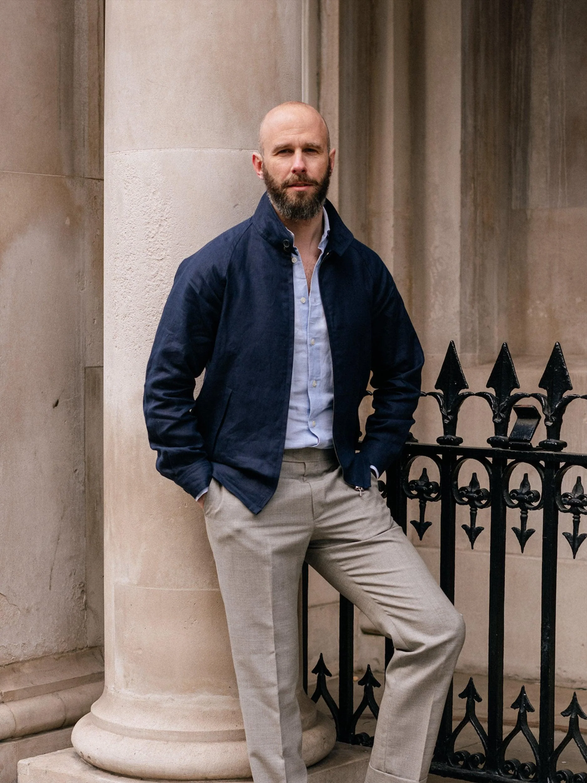 The Permanent Style Linen Harrington - Navy - Image 6