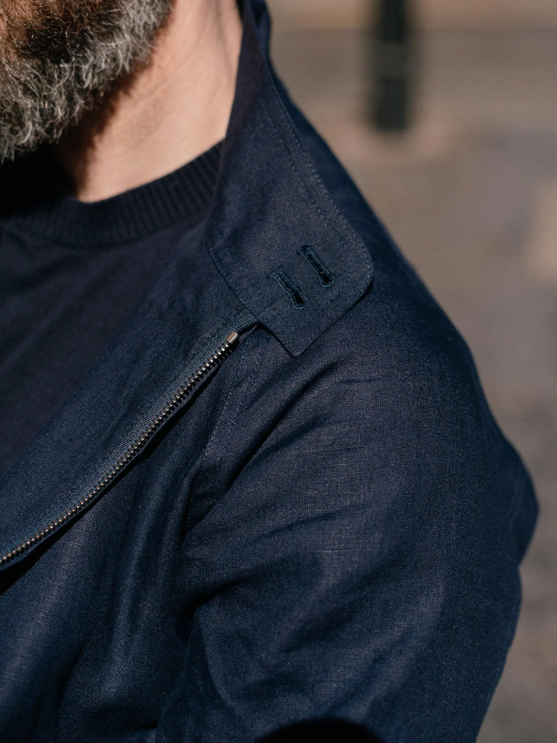 The Permanent Style Linen Harrington - Navy - Image 9