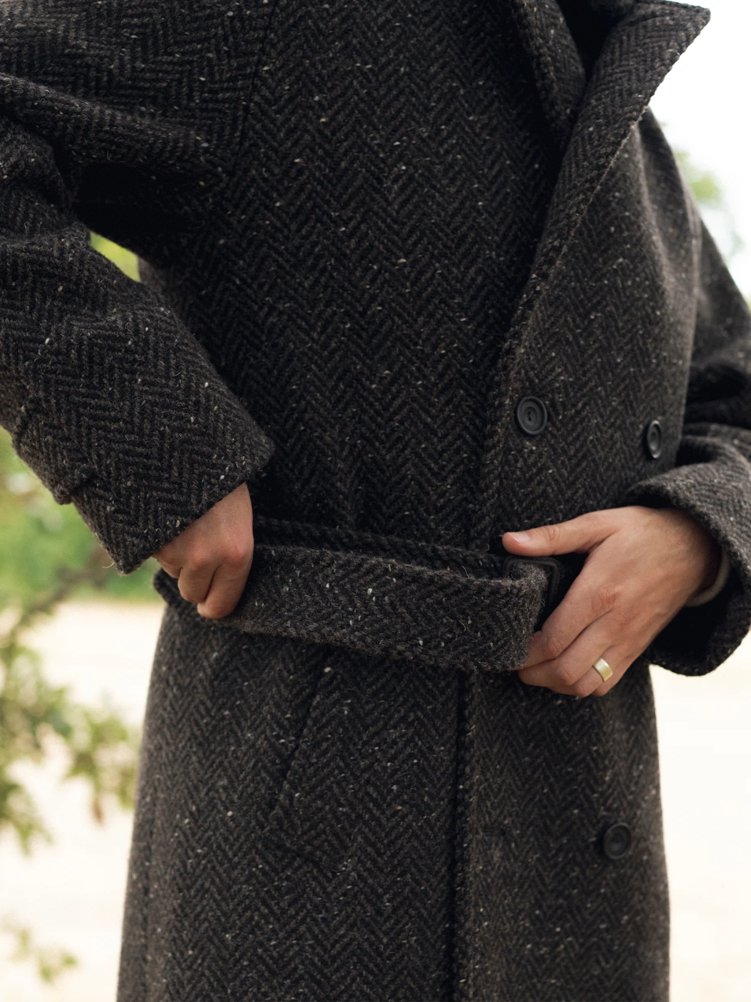 The PS English Tweed Overcoat - Dark Brown - Image 7