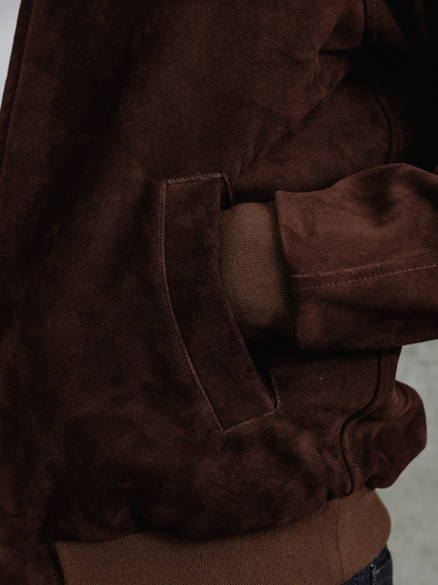 The Suede Bomber - Bark - Image 4