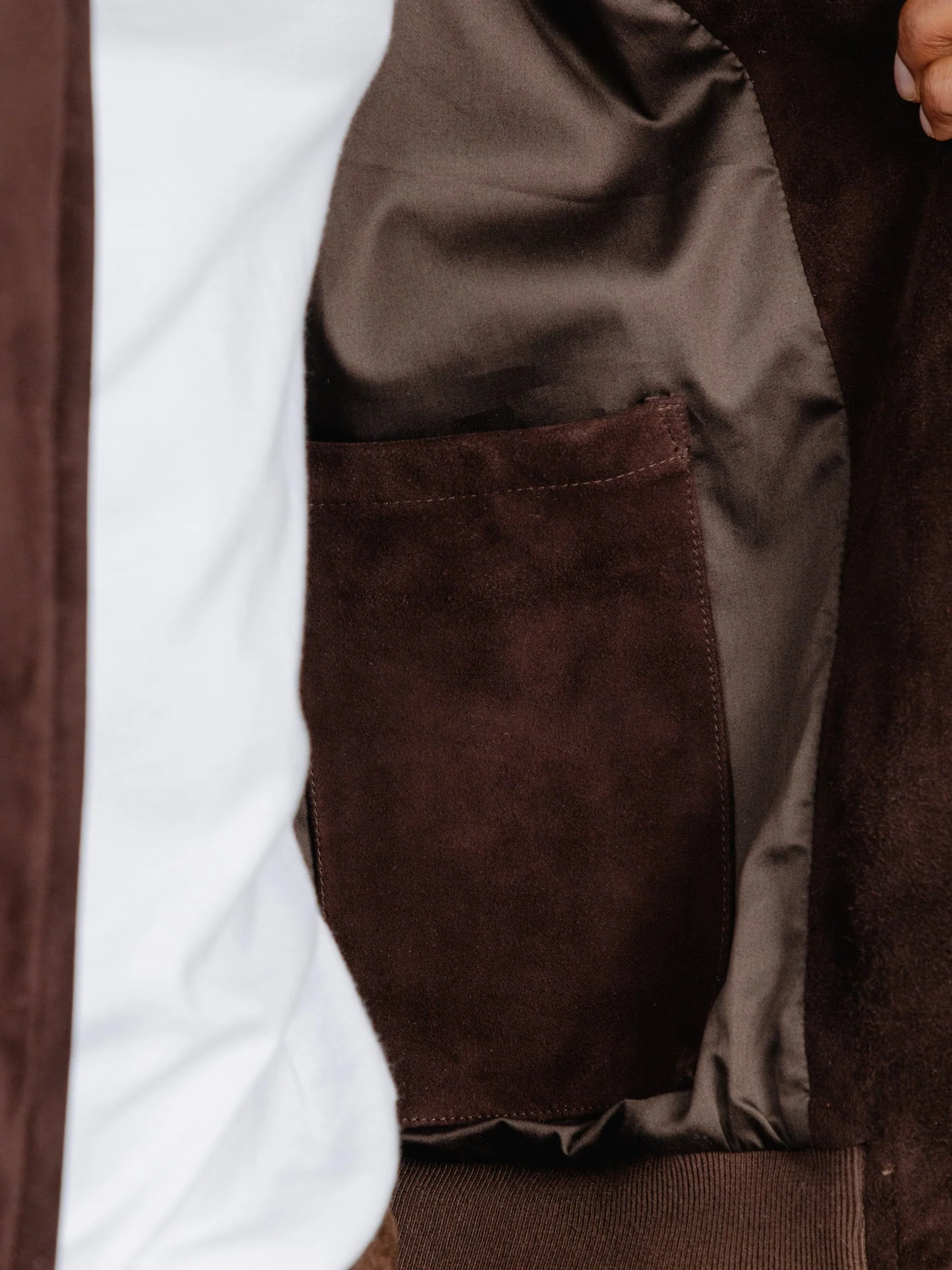 The Suede Bomber - Bark - Image 6