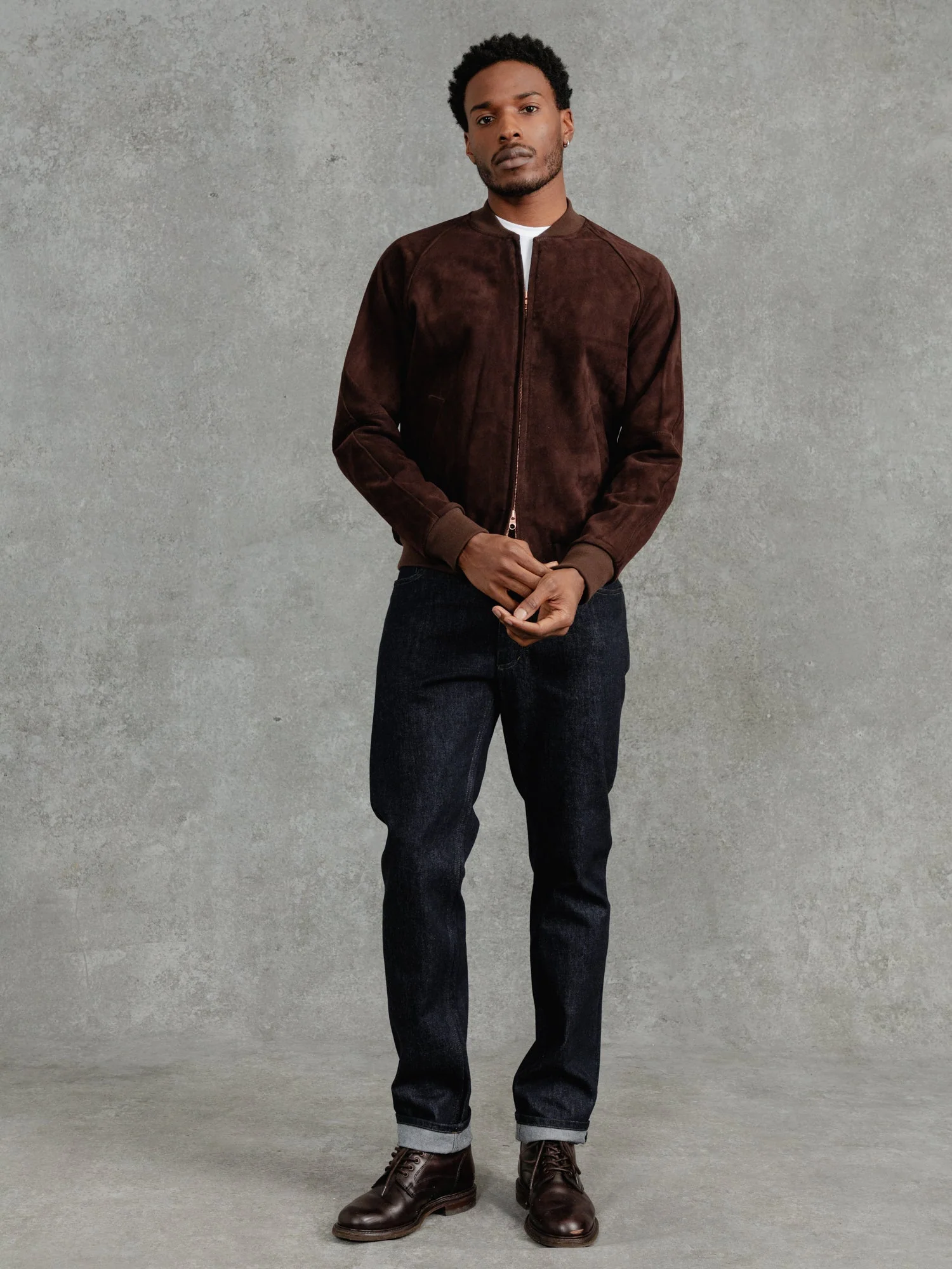 The Suede Bomber - Bark - Image 7