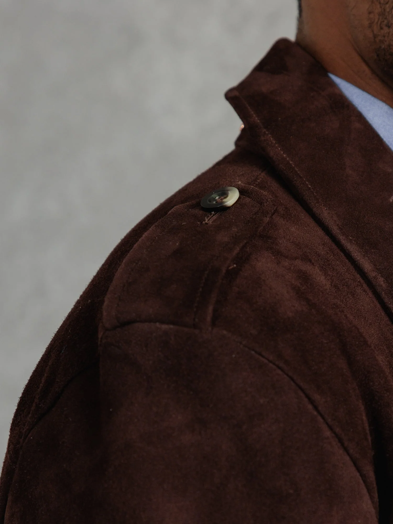 The Suede Revere Jacket - Bark - Image 5