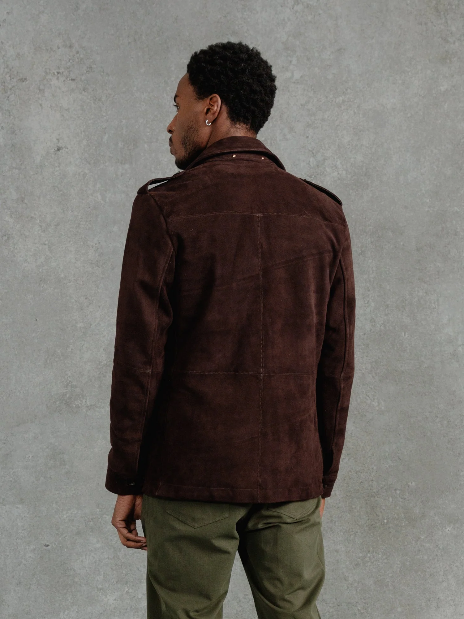 The Suede Revere Jacket - Bark - Image 7