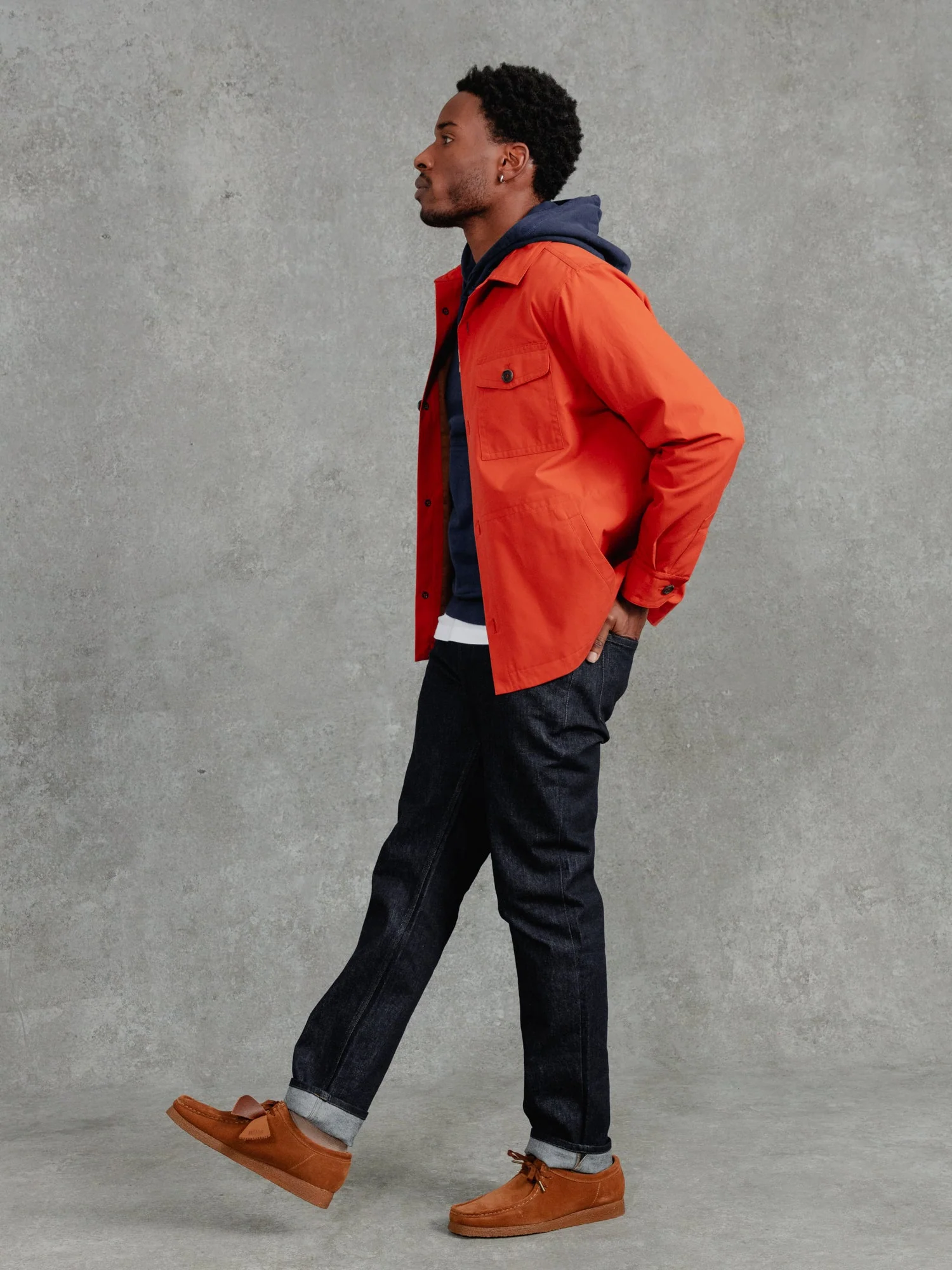 The Ventile® Piccadilly Shacket - Brick Orange - Image 7