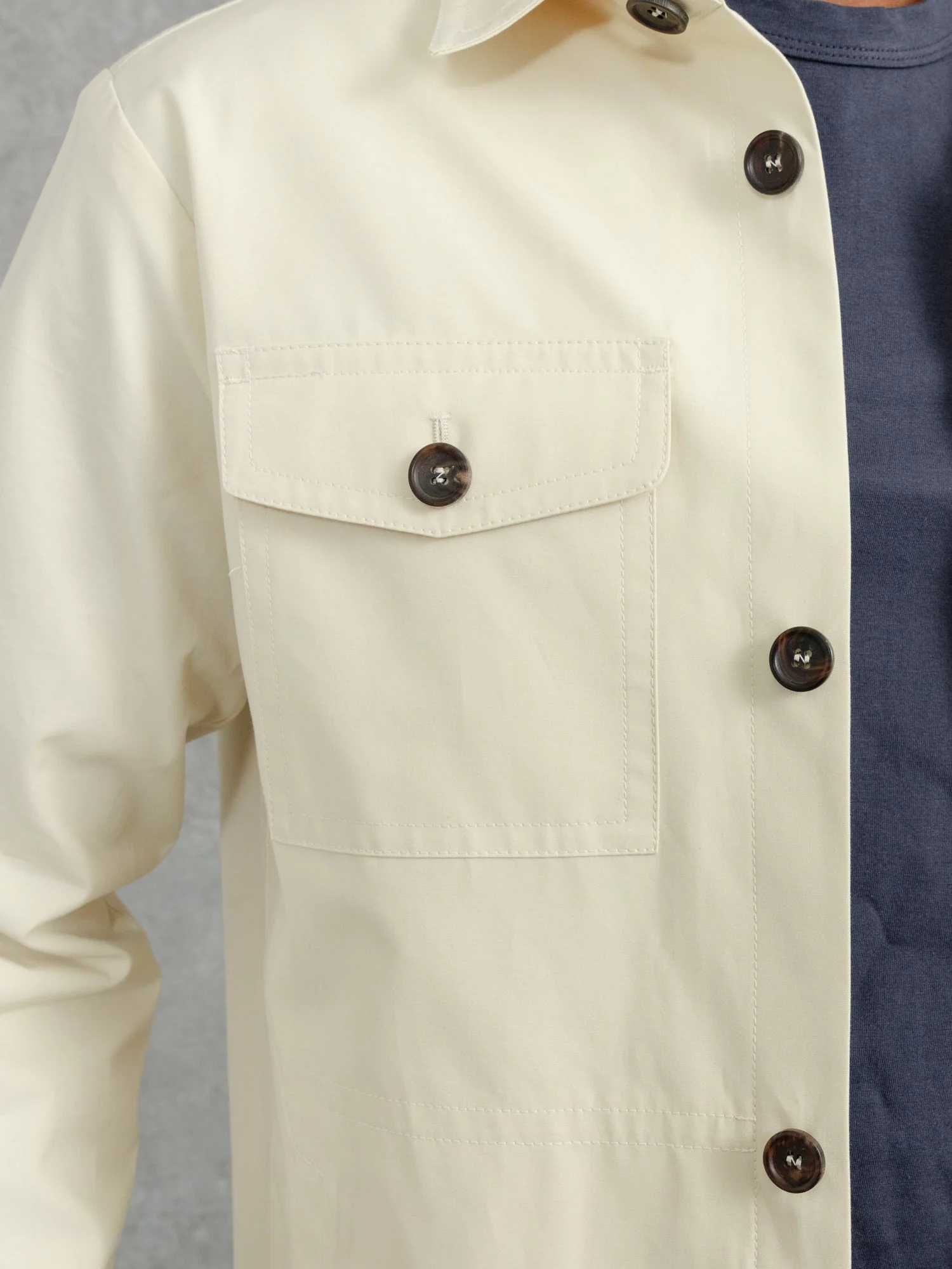The Ventile® Piccadilly Shacket - Chalk - Image 5
