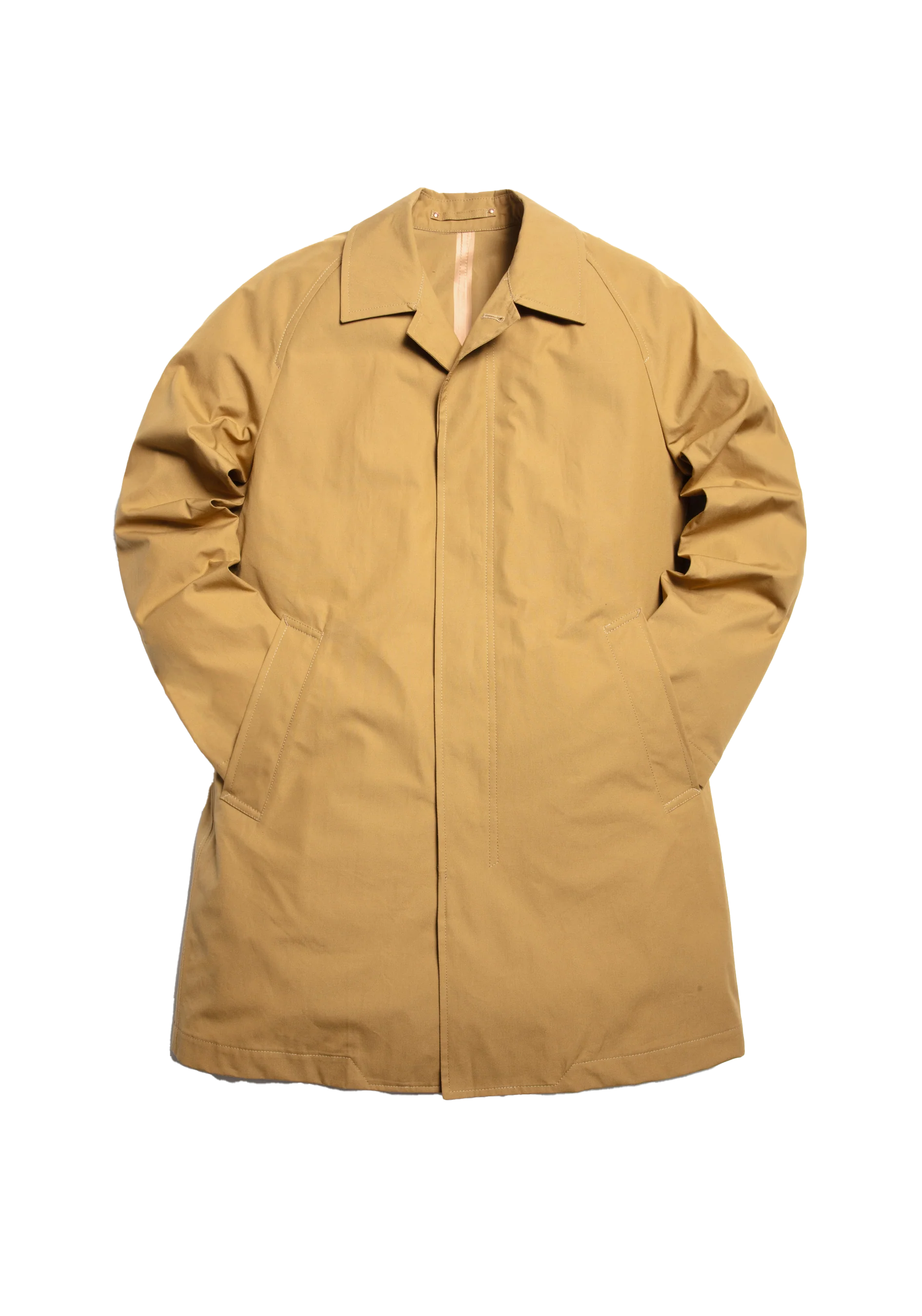 The Ventile® Raglan Raincoat - Yellow Ochre - Image 3