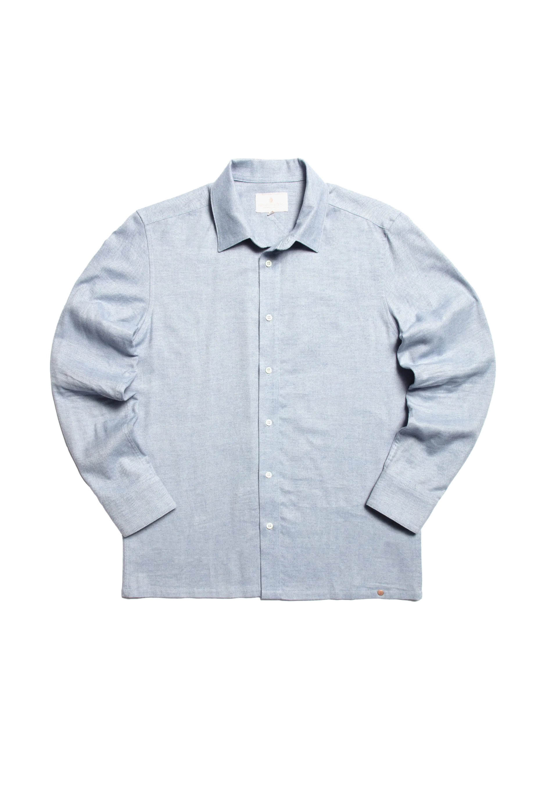 The Victor Melton Shirt - Oxford Blue Herringbone - Image 3